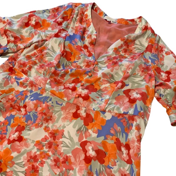 Marybelle Retro Floral Tieback Dress Sz 0x - Picture 12 of 13